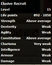 Elusive Recruit stats